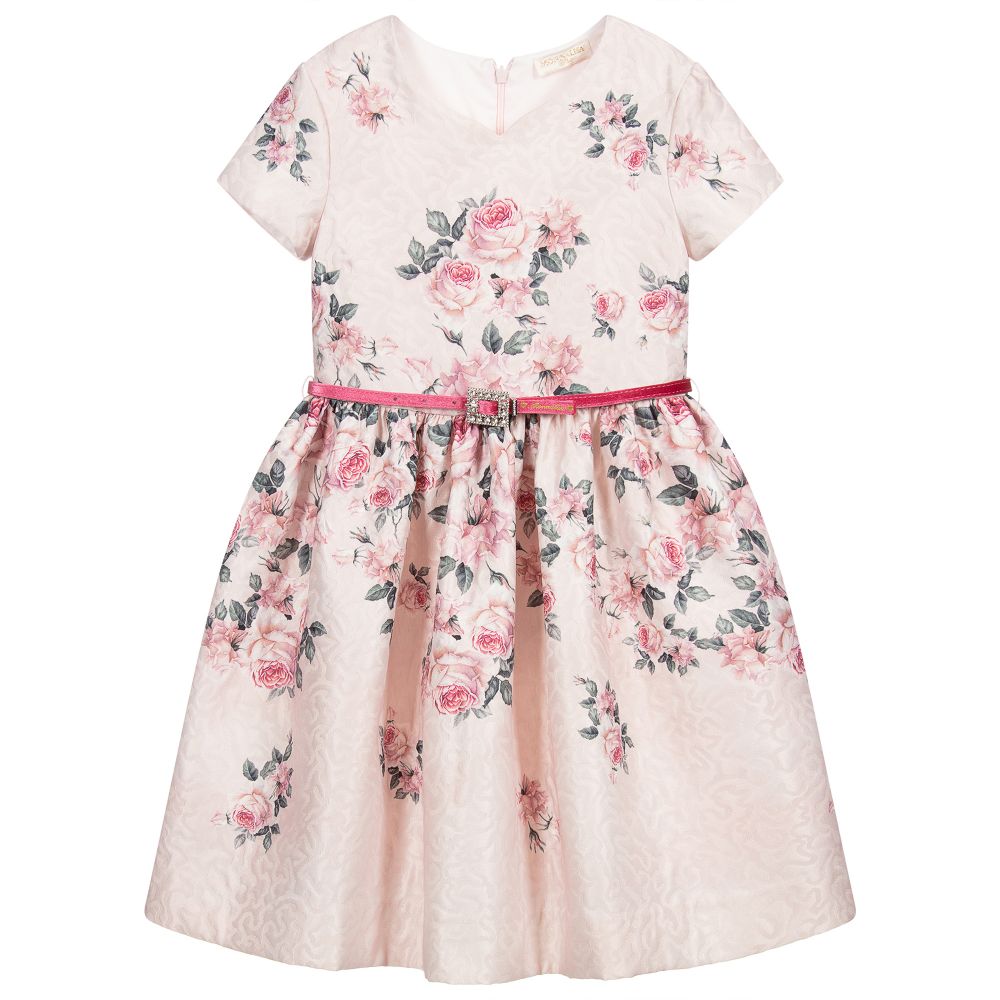 Monnalisa Chic - Teen Pink Floral Dress | Childrensalon