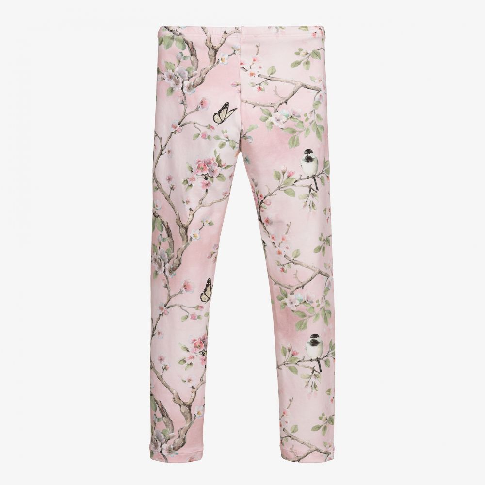 Monnalisa-Teen Pink Floral Leggings | Childrensalon Outlet