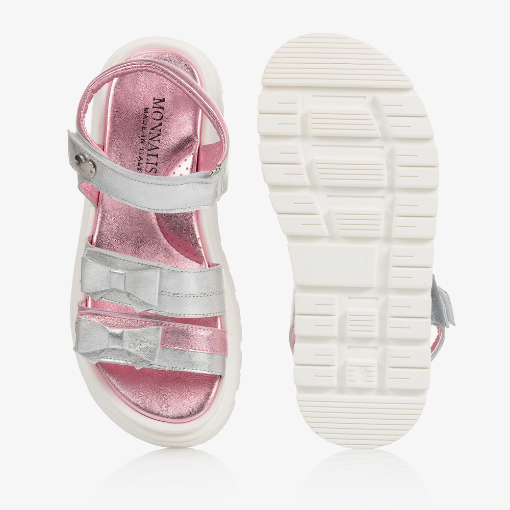 Monnalisa-Teen Pink Leather Sandals | Childrensalon Outlet