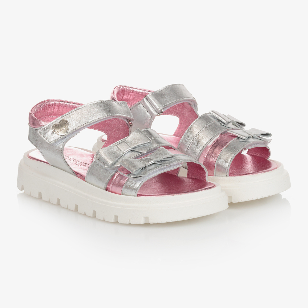 Monnalisa - Розовые кожаные сандалии для подростков | Childrensalon