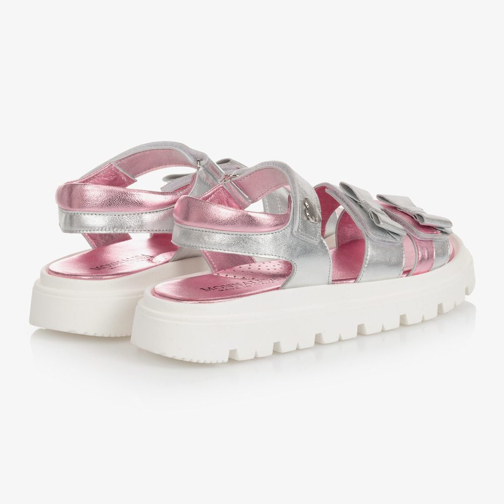 Monnalisa-Teen Pink Leather Sandals | Childrensalon Outlet