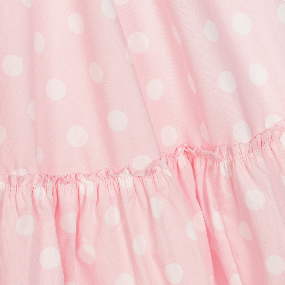 Monnalisa-Розовое платье в горох для подростков | Childrensalon Outlet