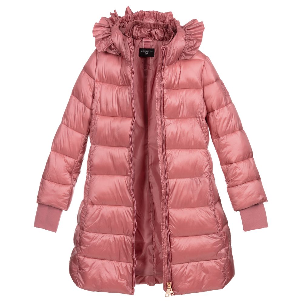 Monnalisa-Teen Pink Puffer Coat | Childrensalon Outlet