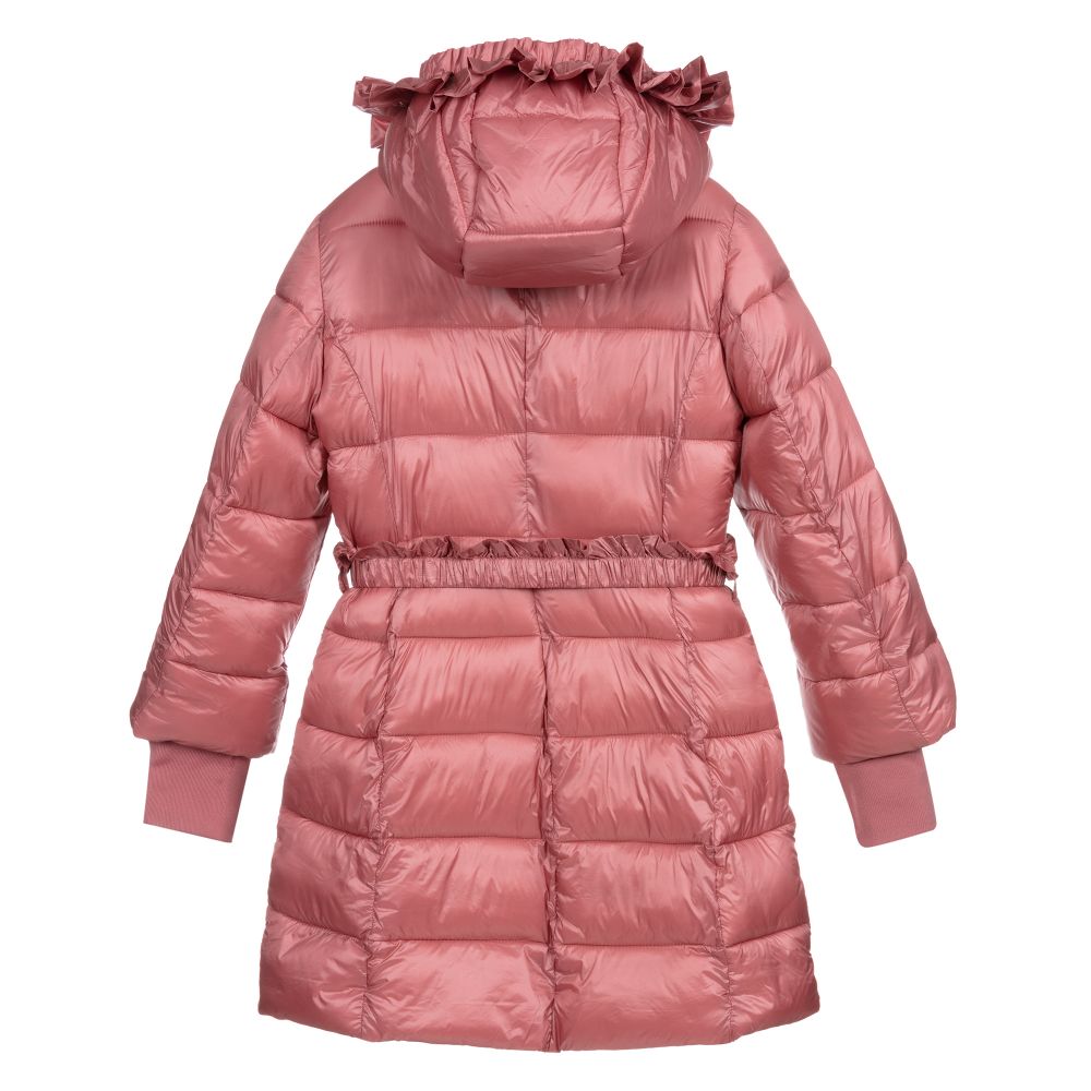 Monnalisa-Teen Pink Puffer Coat | Childrensalon Outlet