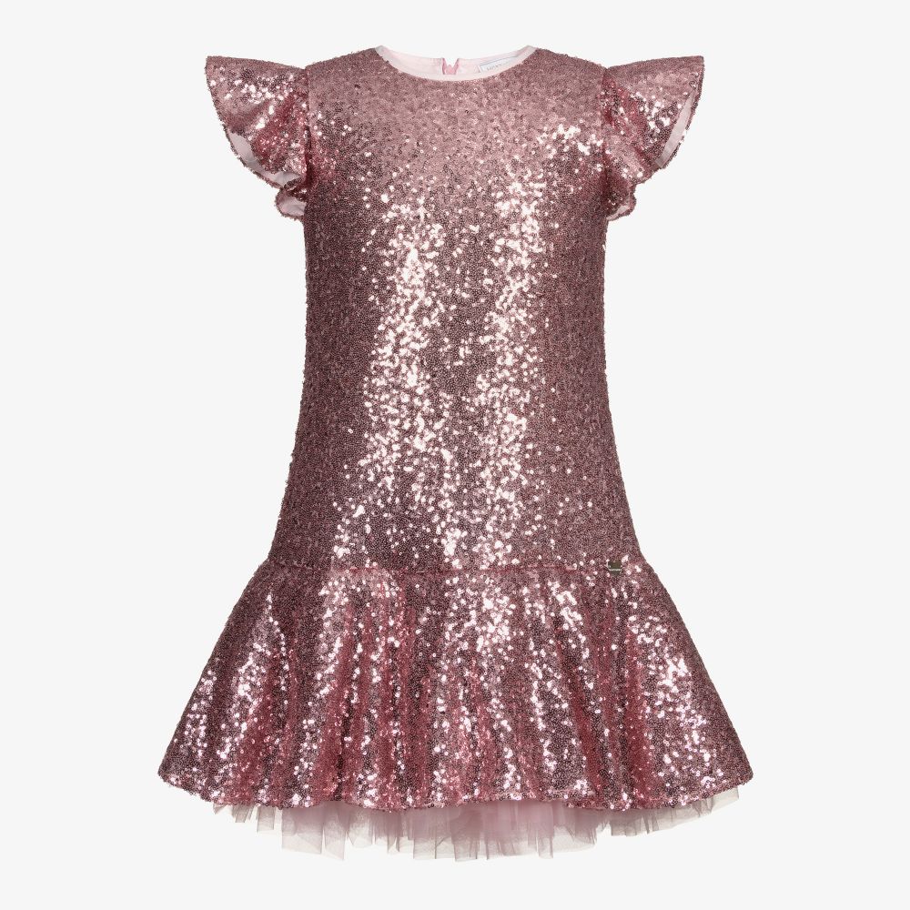 Monnalisa - Robe pailletée rose Ado | Childrensalon