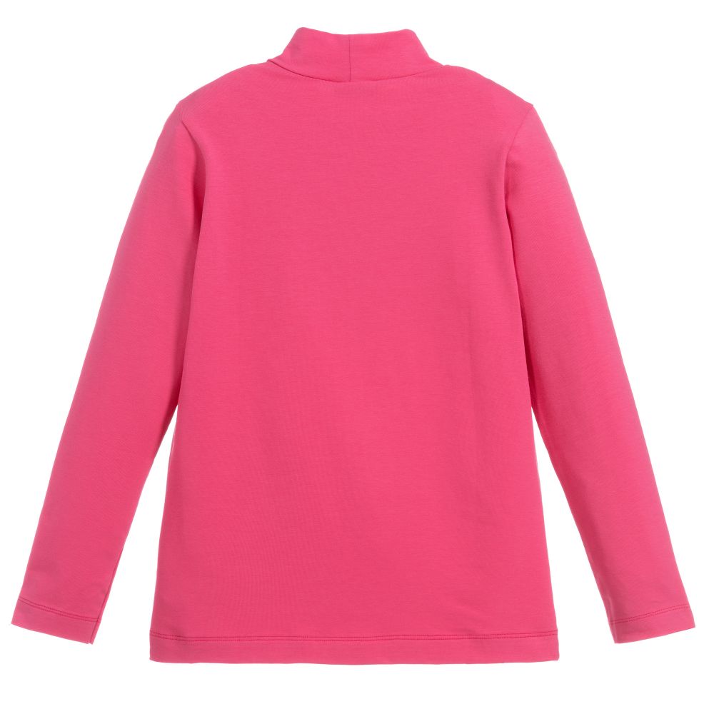 Monnalisa-Teen Pink Turtle Neck Top | Childrensalon Outlet