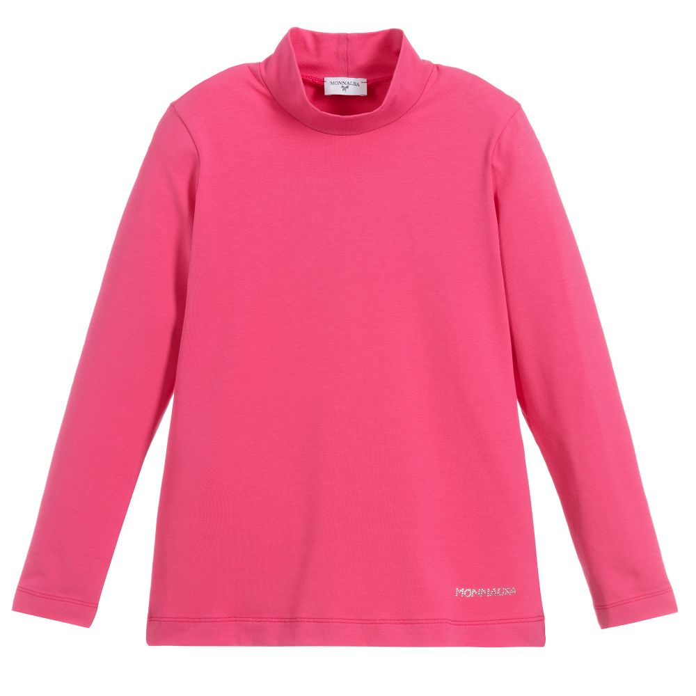 Monnalisa - Teen Pink Turtle Neck Top | Childrensalon