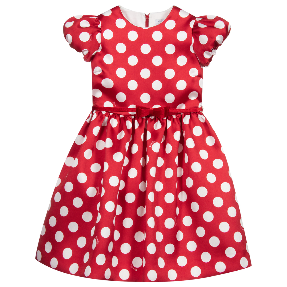Monnalisa - Teen Red&White Dot Dress | Childrensalon