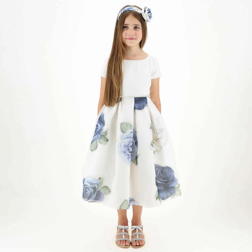 Monnalisa-صندل تينز بناتي جلد صناعي و ديامنتي لون فضّي | Childrensalon Outlet