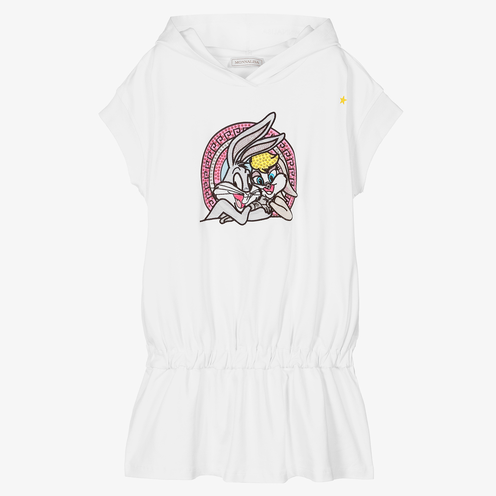 Monnalisa-Белый топ с Багзом Банни для подростков | Childrensalon Outlet