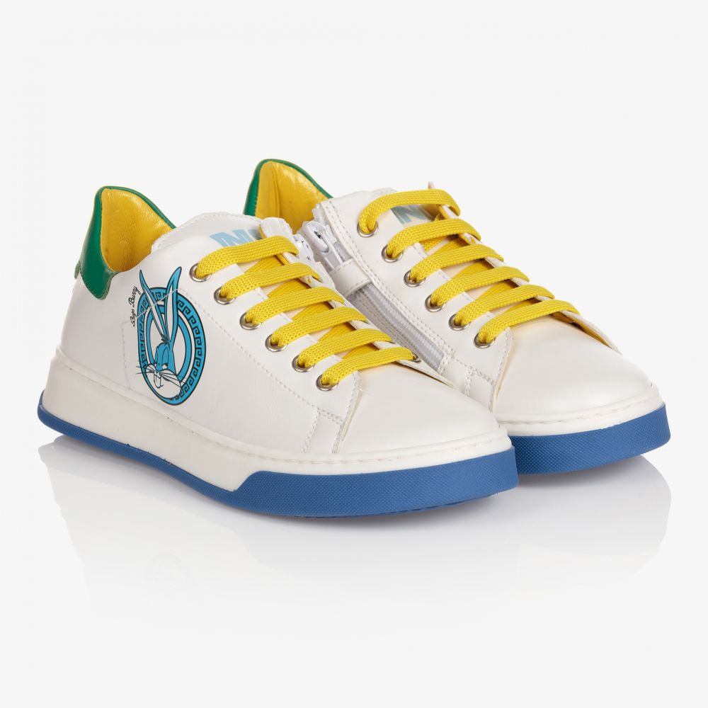 Monnalisa-Teen White Bugs Bunny Trainers | Childrensalon Outlet
