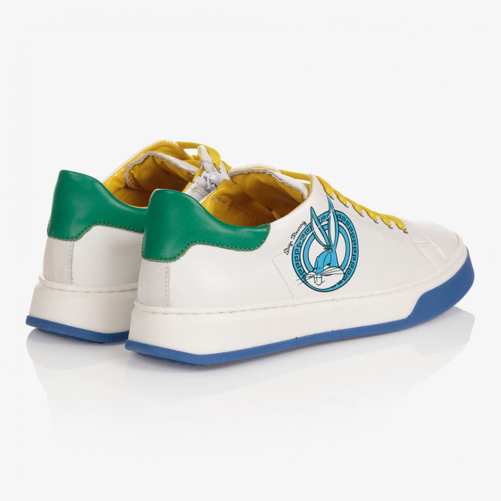 Monnalisa-Белые кроссовки с Багзом Банни для подростков | Childrensalon Outlet