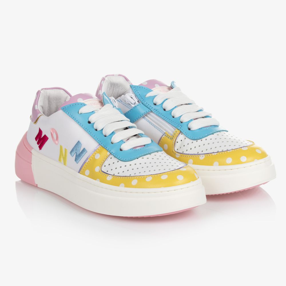 Monnalisa - Weiße Teen Sneakers aus Leder | Childrensalon