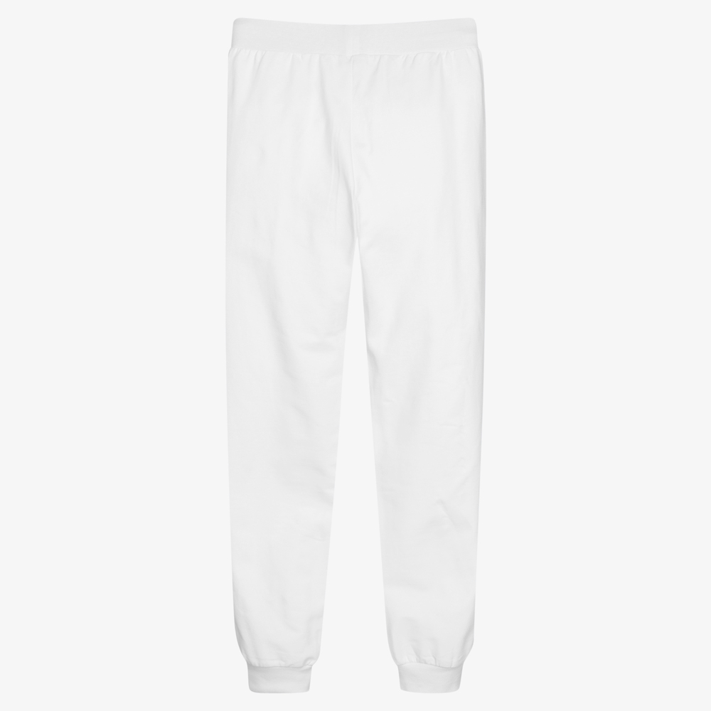 Monnalisa-Teen White Roses Joggers | Childrensalon Outlet
