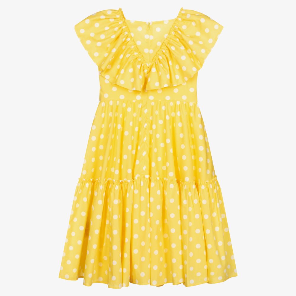 Yellow polka dot dress cheap kids