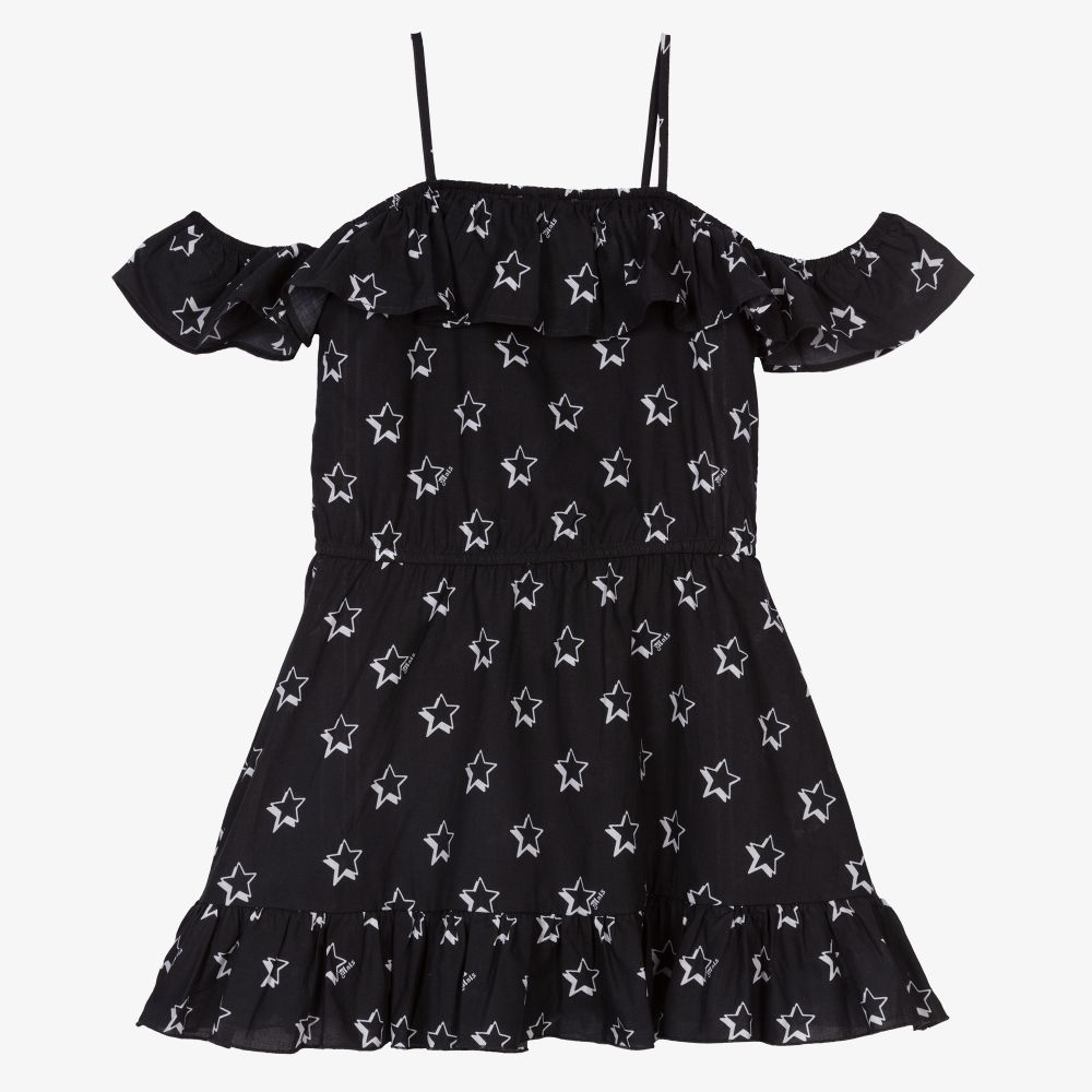 Monnalisa-Черное хлопковое платье | Childrensalon Outlet