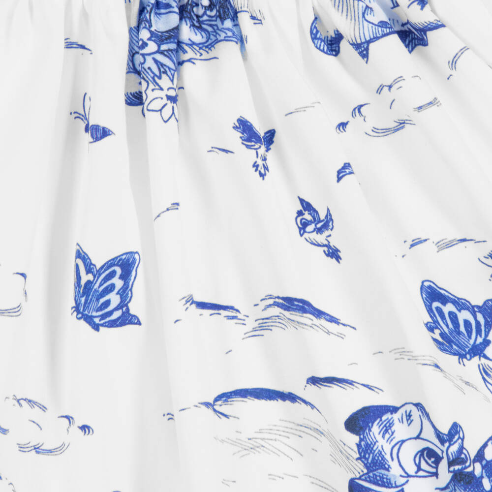 Monnalisa-White & Blue Disney Skirt | Childrensalon Outlet