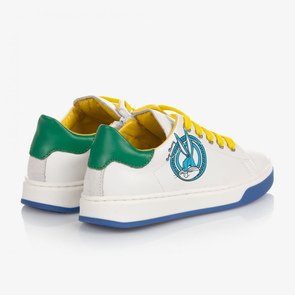 موناليزا-حذاء ترينرز جلد صناعي لون أبيض | Childrensalon Outlet