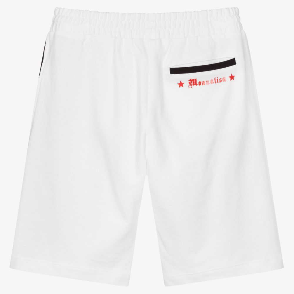 Monnalisa-Белые шорты из хлопкового джерси | Childrensalon Outlet