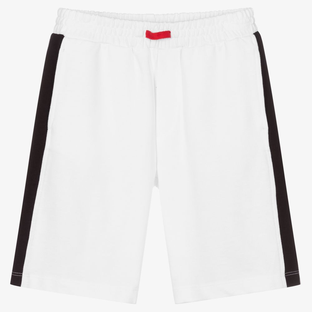 Monnalisa - Weiße Shorts aus Baumwolljersey  | Childrensalon