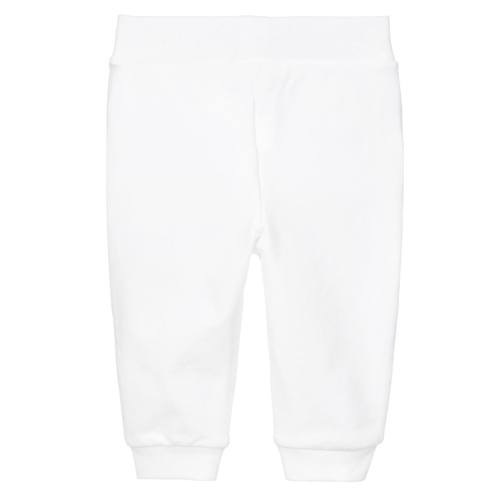 Monnalisa Bebé-White Cotton Joggers | Childrensalon Outlet