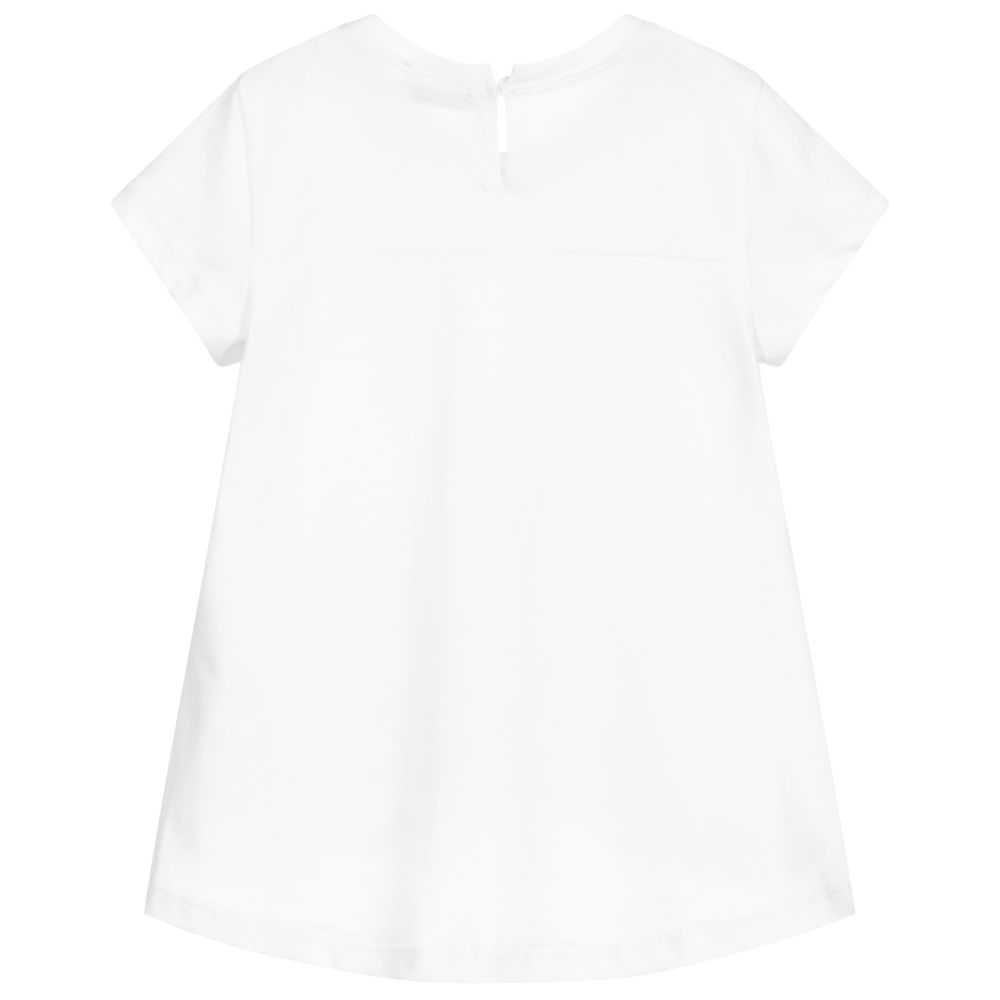 Monnalisa Bebé-White Cotton Tunic Top | Childrensalon Outlet