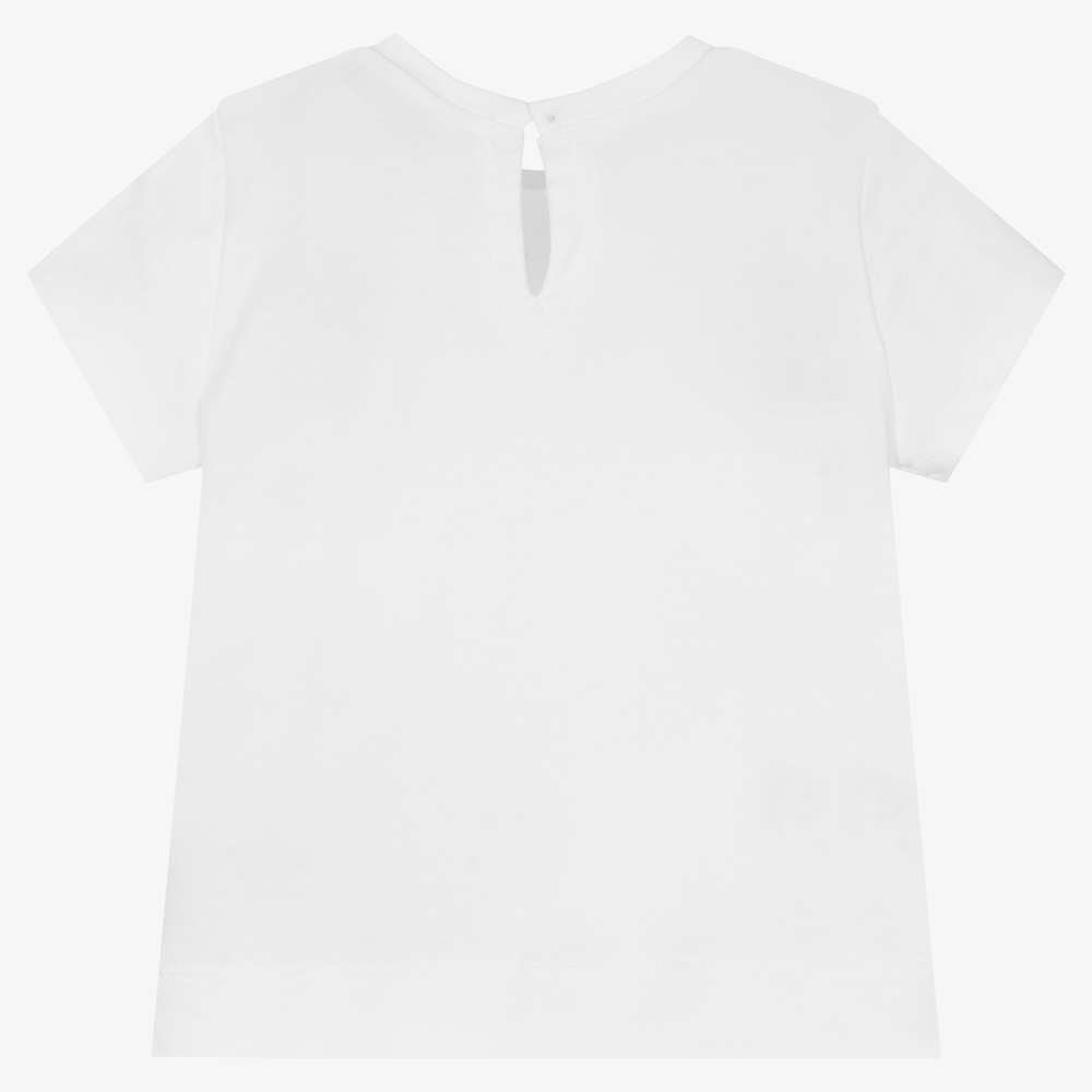 Monnalisa-Белая хлопковая футболка с Твити | Childrensalon Outlet