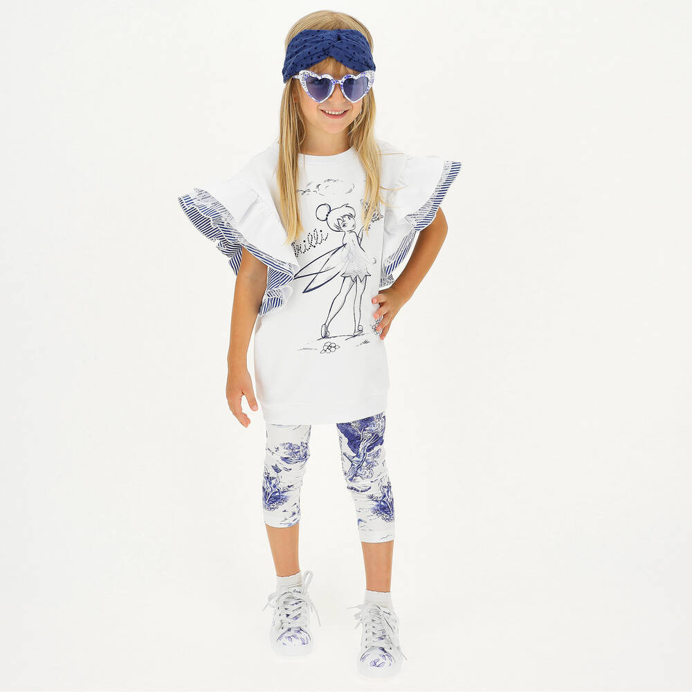 ★Monnalisa★Girls Tinker Bell コットンディズニーTシャツ monnalisa-teen-white-