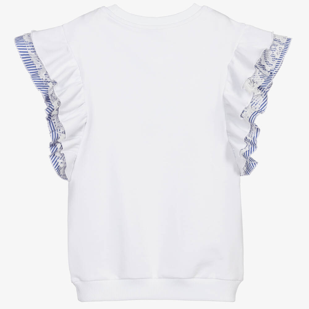 Monnalisa-White Disney© Tinkerbell Top | Childrensalon Outlet