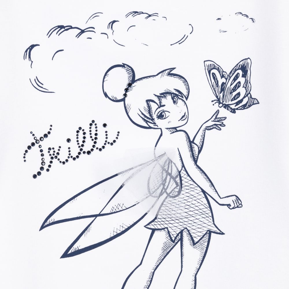 Monnalisa - White Disney© Tinkerbell Top | Childrensalon Outlet