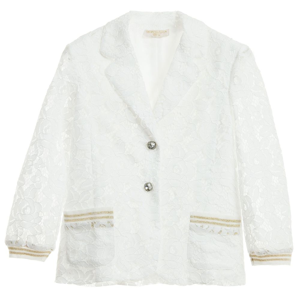 White lace blazer hot sale