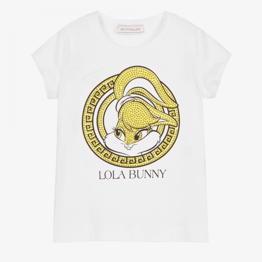 Monnalisa - Белая футболка с Лолой | Childrensalon