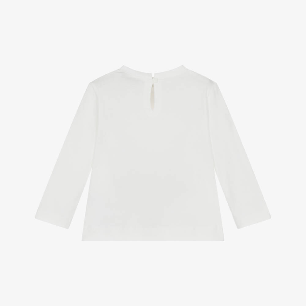 Monnalisa-White Pink Handbag Print Top | Childrensalon Outlet