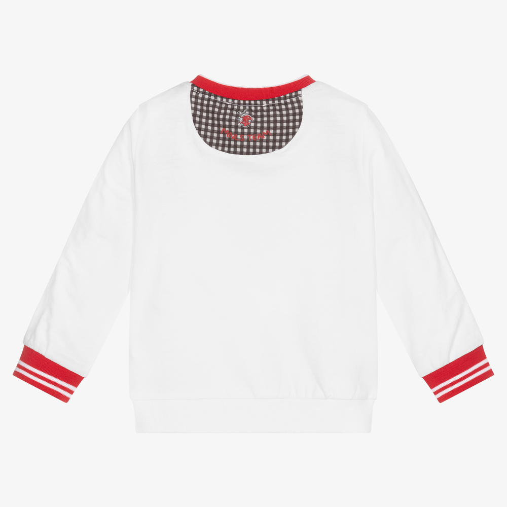 Monnalisa-White Sylvester Sweatshirt | Childrensalon Outlet