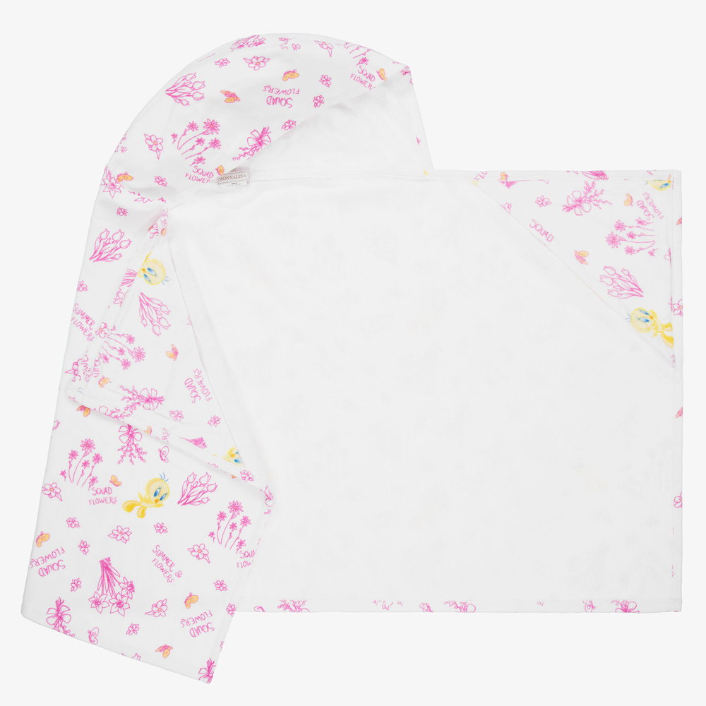 Monnalisa-Белое полотенце с Твити (118см) | Childrensalon Outlet