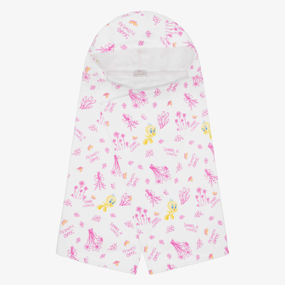 Monnalisa - White Tweety Towel (118cm) | Childrensalon