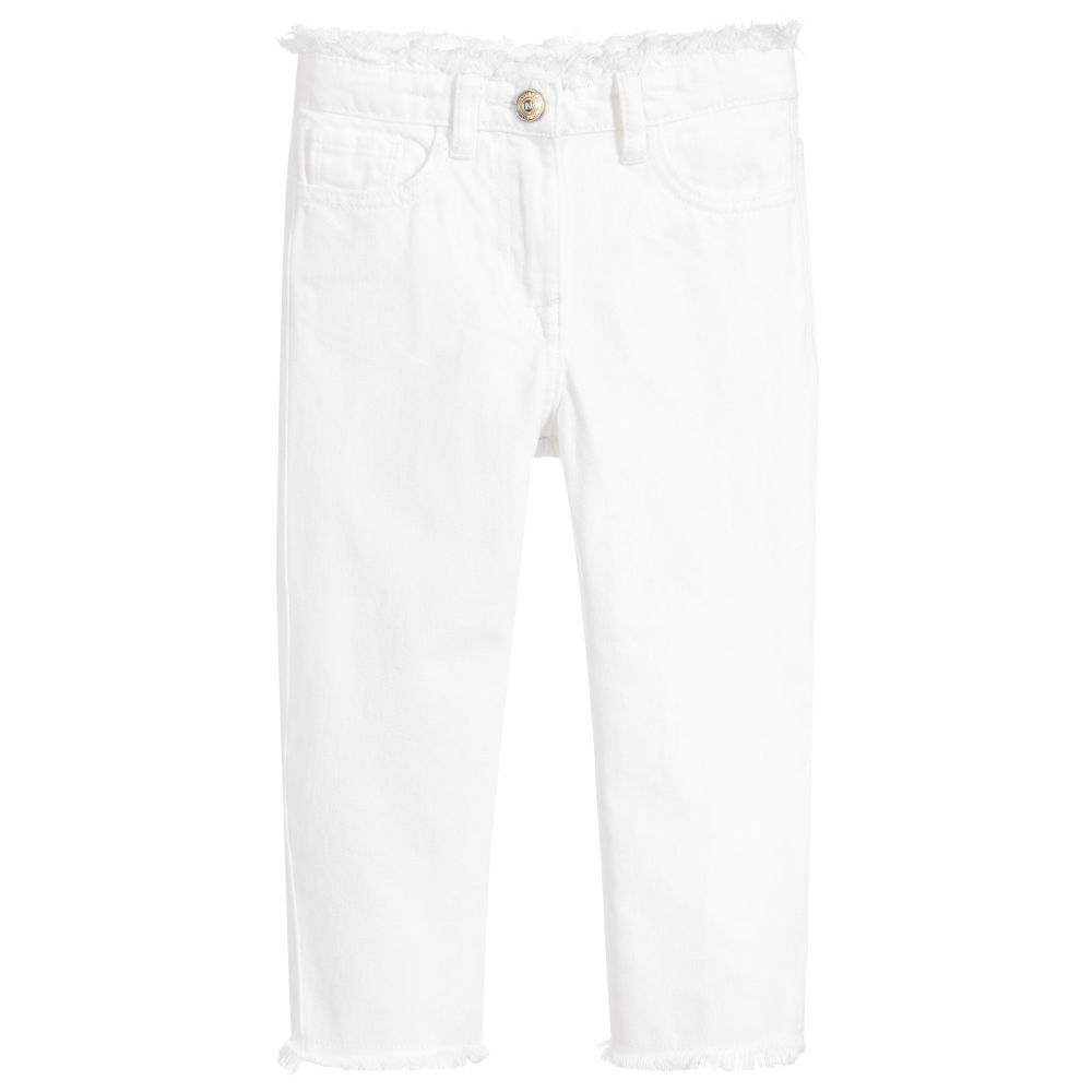 Monnalisa-White Warner Bros. Denim Jeans | Childrensalon Outlet