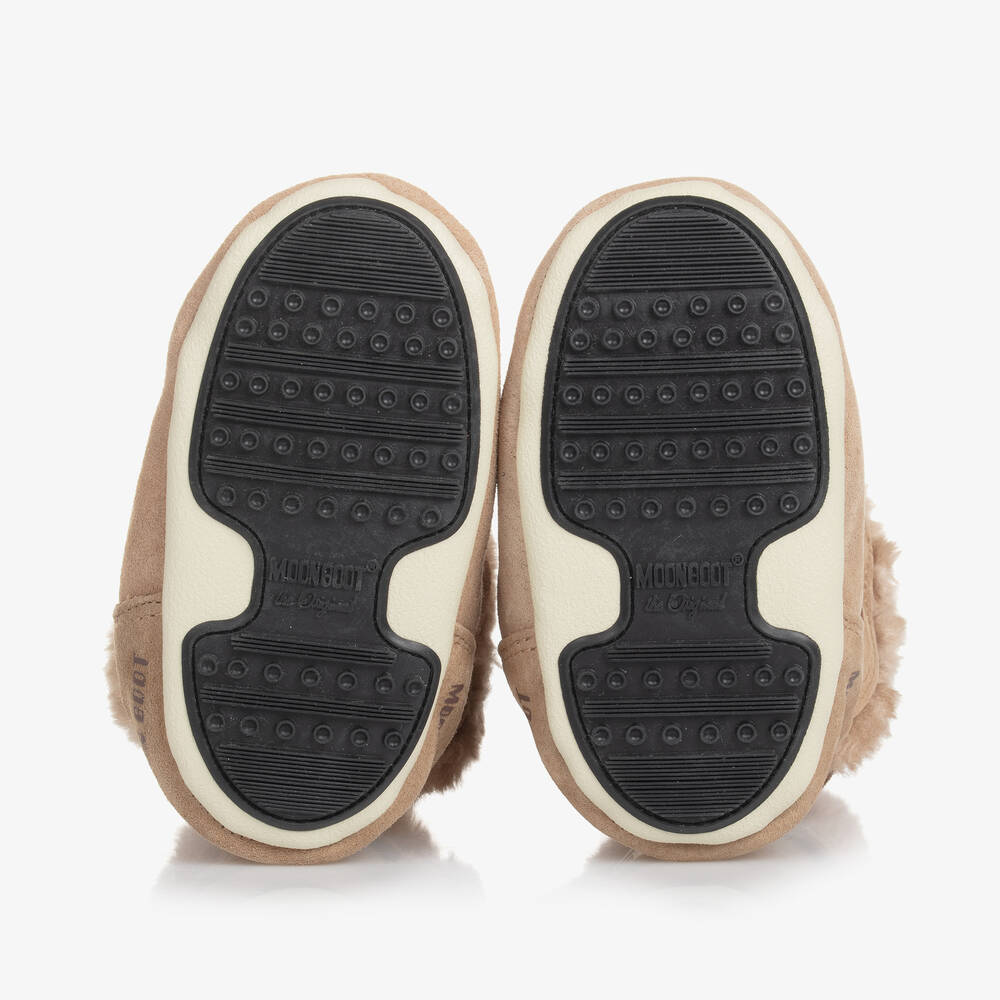 Moon Boot-Бежевые замшевые сапожки для малышей | Childrensalon Outlet