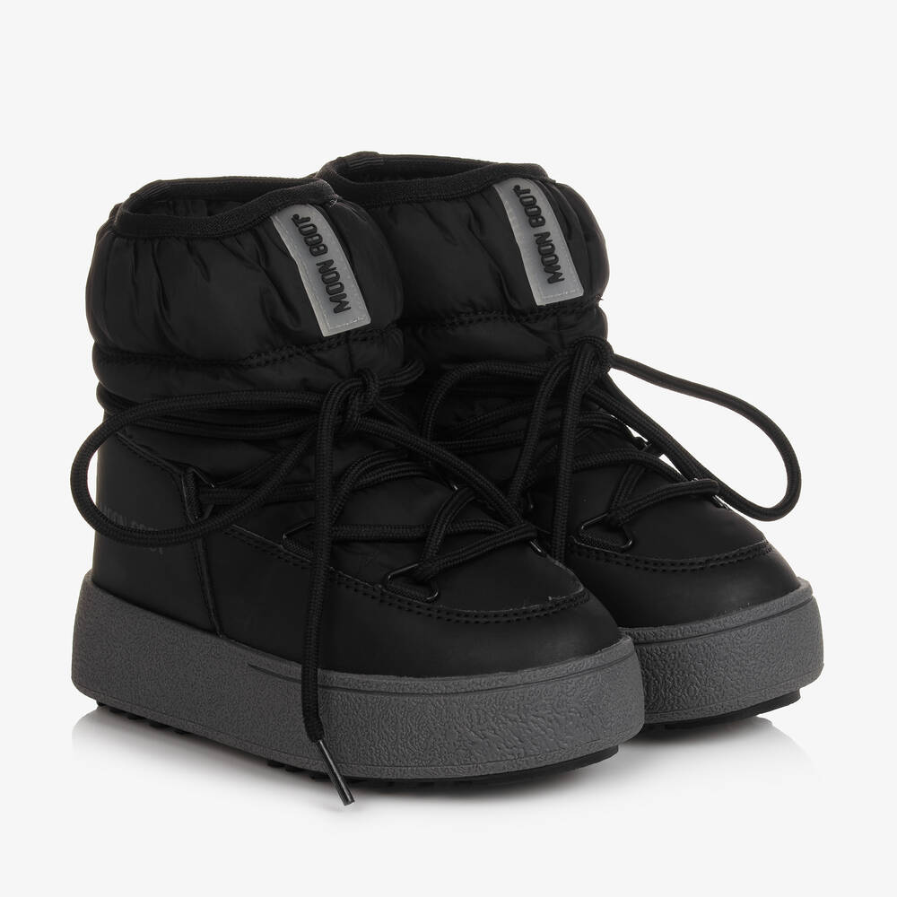 Moon Boot - Черные ботинки со шнурками | Childrensalon