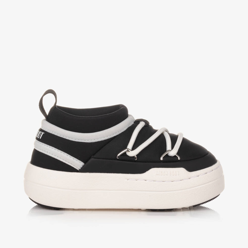 مون بوت-حذاء رياضي أسود عصري للأولاد | Childrensalon Outlet