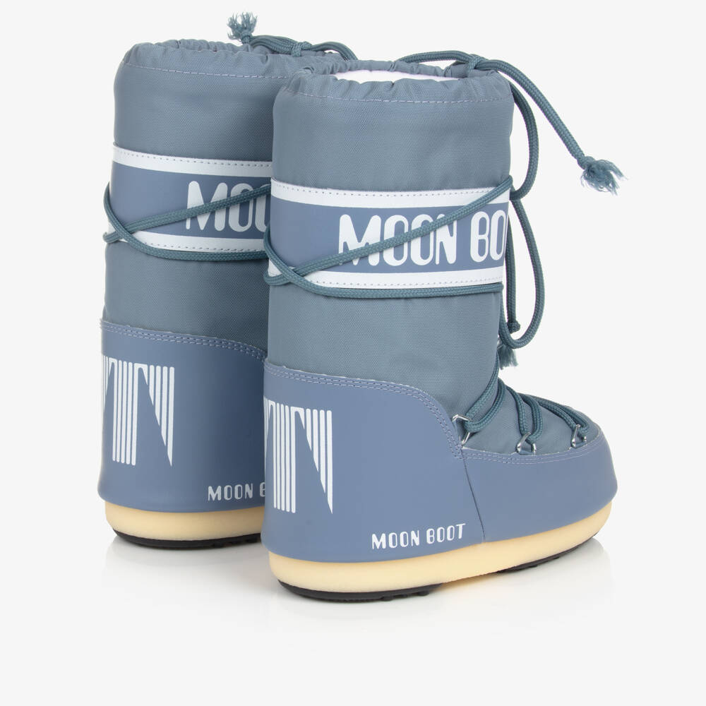 Moon Boot-Boys Frosty Blue Winter Boots | Childrensalon Outlet
