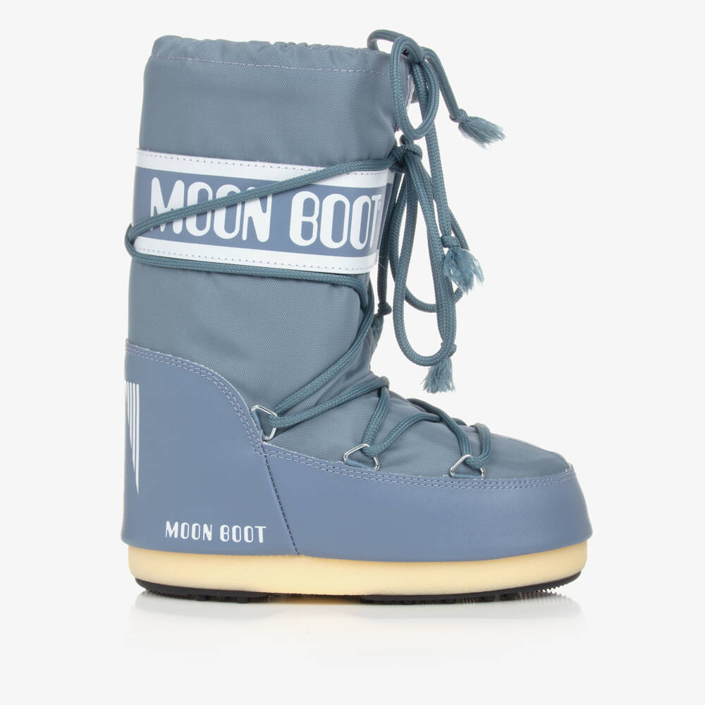 Moon Boot-Boys Frosty Blue Winter Boots | Childrensalon Outlet