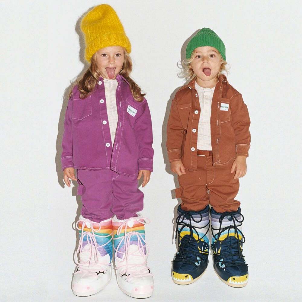 Moon Boot-Boys Navy Dragon Winter Boots | Childrensalon Outlet