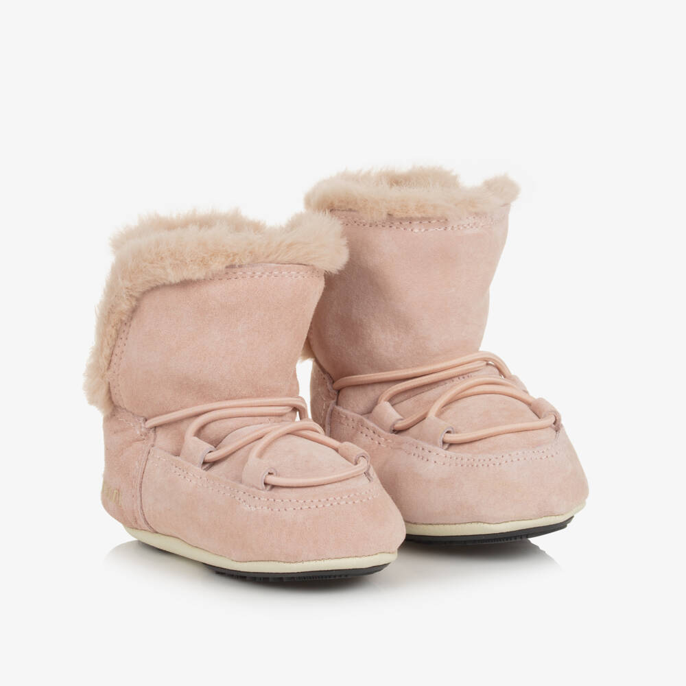 Moon Boot-أحذية مغامرات للبنات من جلد الشامواه الوردي | Childrensalon Outlet
