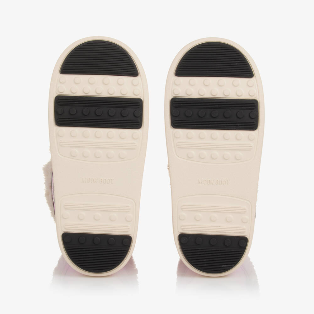 Moon Boot-Теплые розовые сапоги на липучках для девочек | Childrensalon Outlet