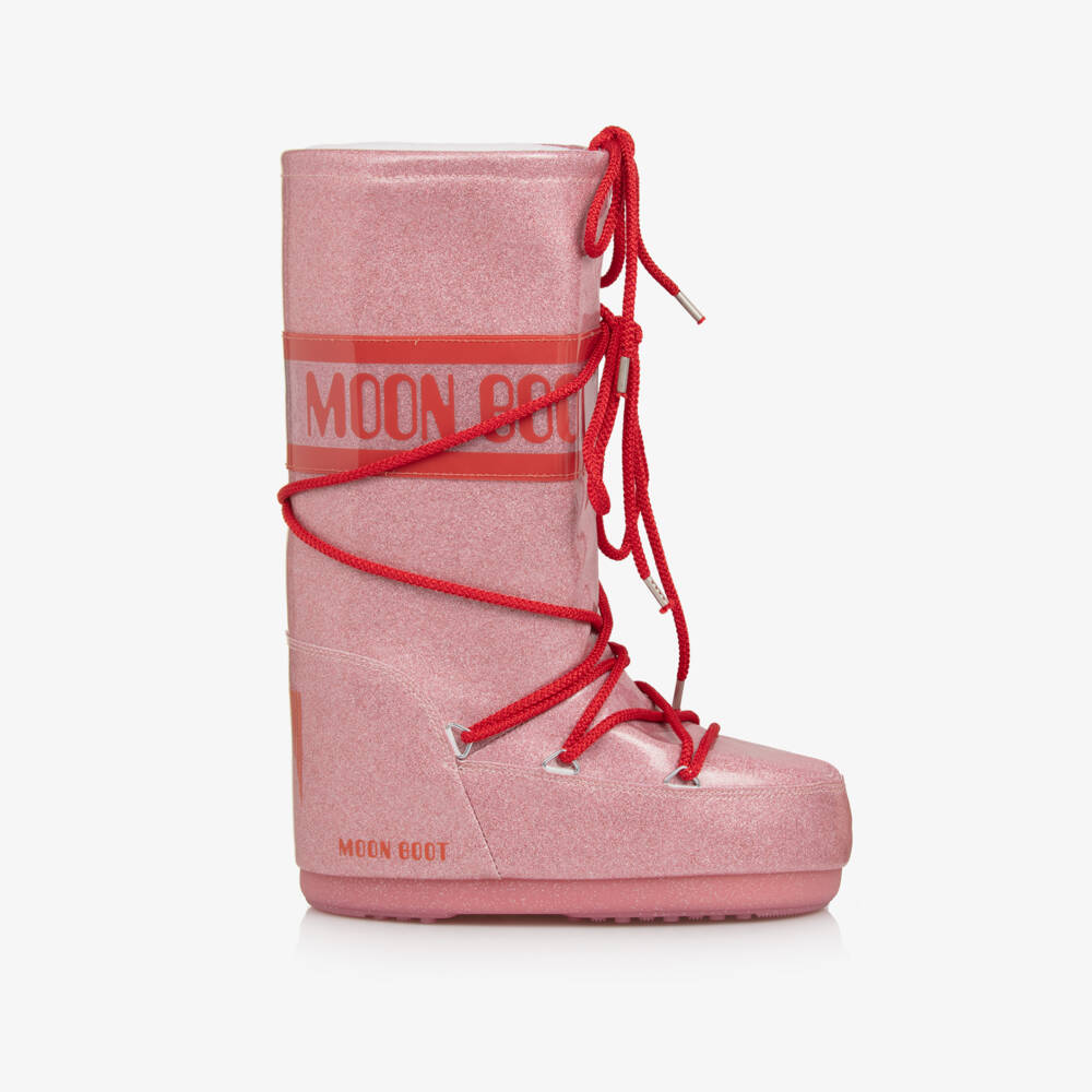 Moon Boot-Girls Sparkling Pink Winter Boots | Childrensalon Outlet