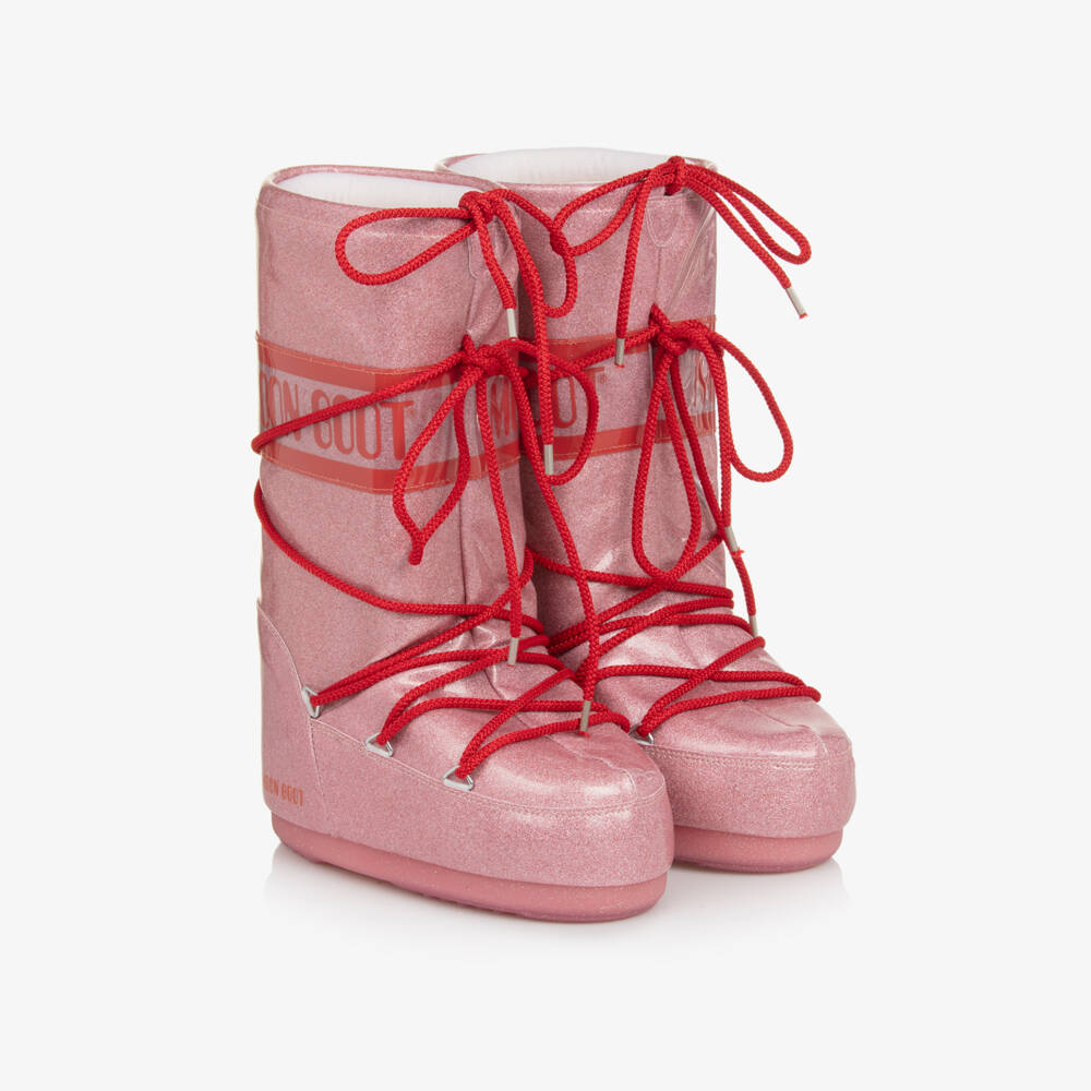 Moon Boot-Girls Sparkling Pink Winter Boots | Childrensalon Outlet