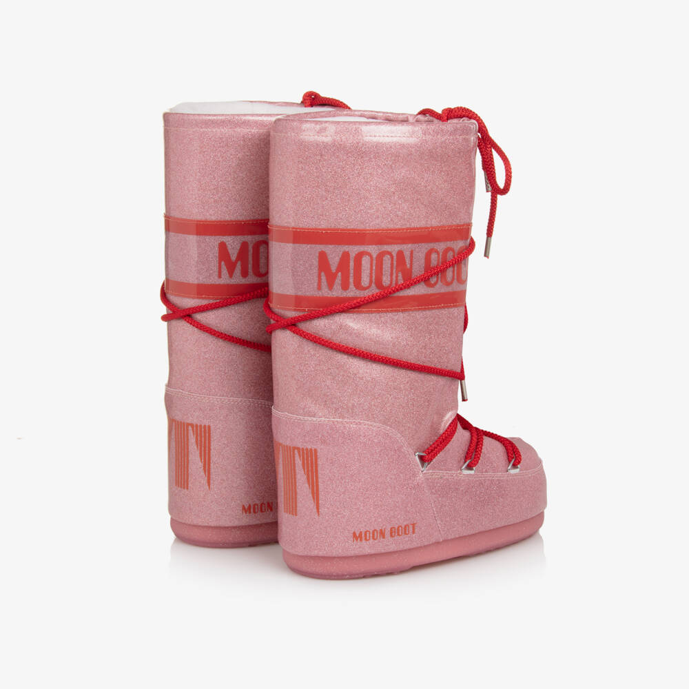 Moon Boot-Girls Sparkling Pink Winter Boots | Childrensalon Outlet
