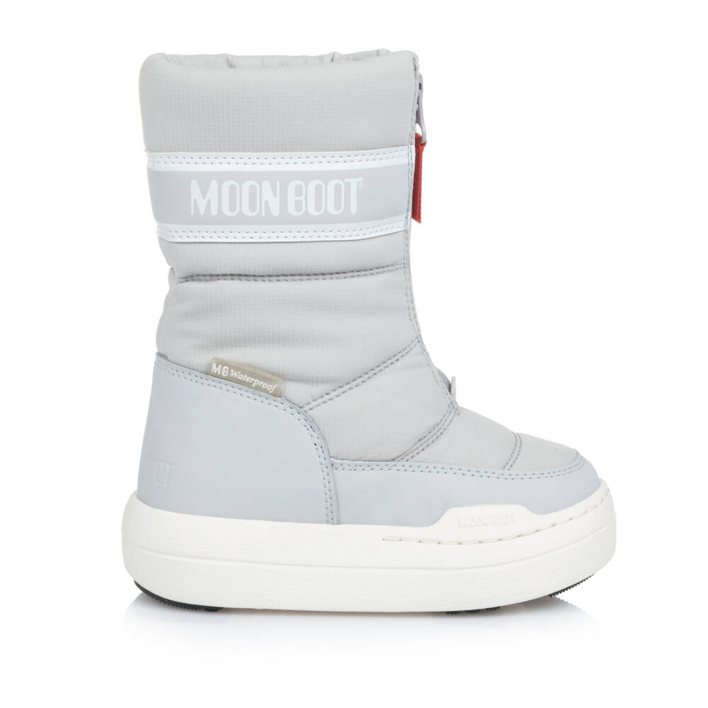 Moon Boot-Grey Park Zip High Boots | Childrensalon Outlet