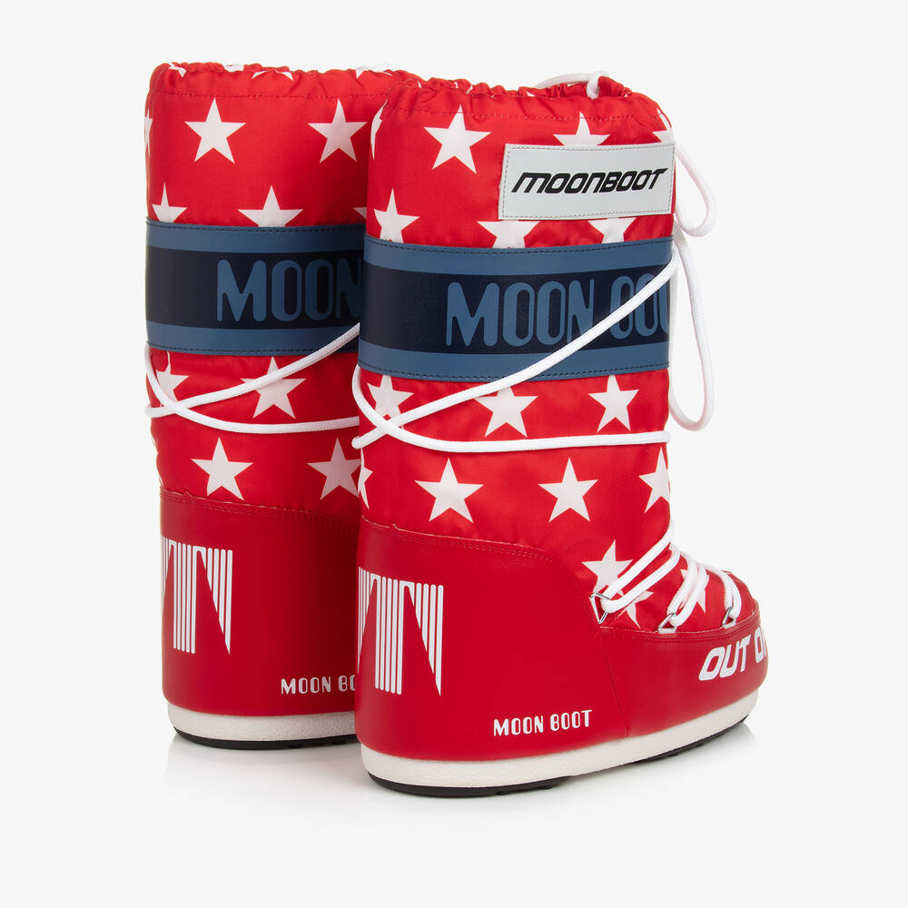 Moon Boot Teen Red Retrobiker Snow Boots Childrensalon Outlet